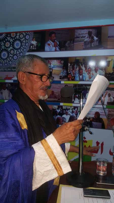 الشاعر محمد الأمين ولد النن رئيس المجلس الأعلى لاتحاد الأدباء والكتاب الموريتانيين